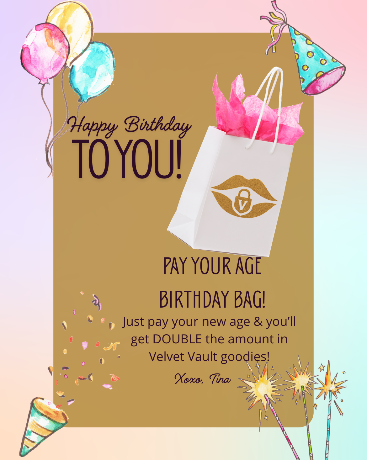 Pay Your Age Bag
