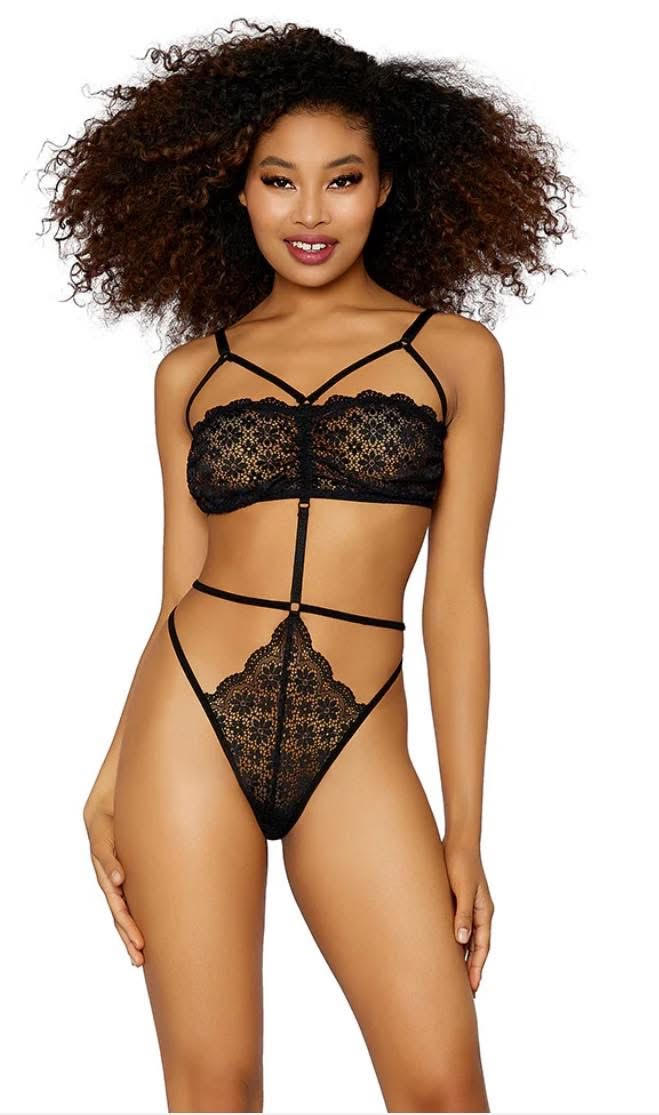 Lace Bandeau teddy w/ G-string